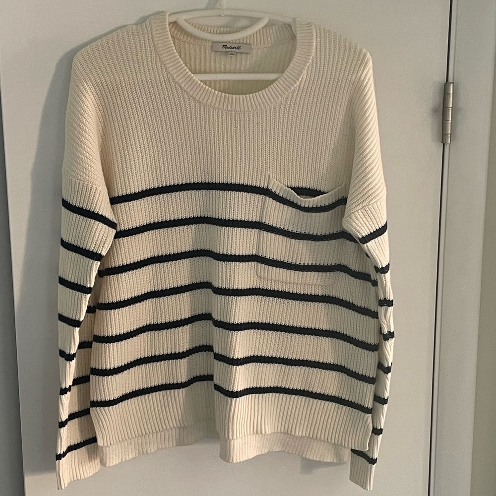 Madewell Nautical Stripes Oversized Sweater
